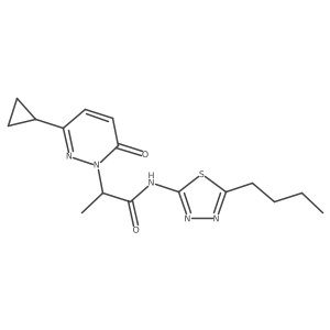 N-(5-butyl-1,3,4-thiadiazol-2-yl)-2-(3-cyclopropyl-6-oxopyridazin-1(6H)-yl)propanamide Structure