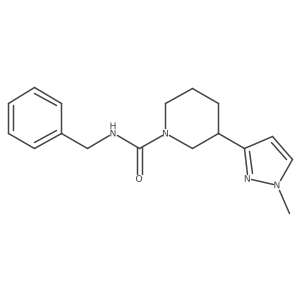N-benzyl-3-(1-methyl-1H-pyrazol-3-yl)piperidine-1-carboxamide Structure