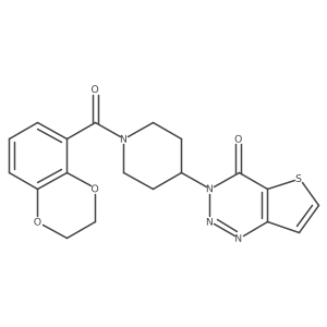 3-(1-(2,3-dihydrobenzo[b][1,4]dioxine-5-carbonyl)piperidin-4-yl)thieno[3,2-d][1,2,3]triazin-4(3H)-one结构式