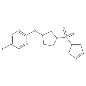 5-Fluoro-2-((1-(thiophen-2-ylsulfonyl)pyrrolidin-3-yl)oxy)pyrimidine Structure