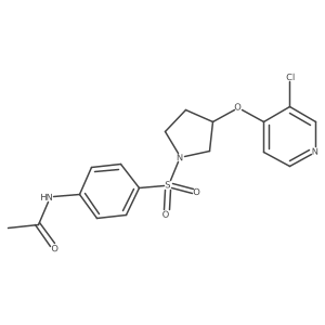 N-(4-((3-((3-chloropyridin-4-yl)oxy)pyrrolidin-1-yl)sulfonyl)phenyl)acetamide Structure