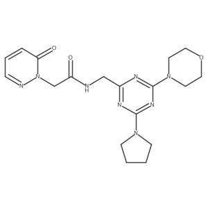 N-((4-morpholino-6-(pyrrolidin-1-yl)-1,3,5-triazin-2-yl)methyl)-2-(6-oxopyridazin-1(6H)-yl)acetamide Structure