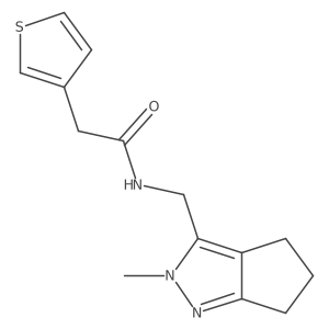 N-((2-methyl-2,4,5,6-tetrahydrocyclopenta[c]pyrazol-3-yl)methyl)-2-(thiophen-3-yl)acetamide Structure