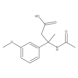3-Acetamido-3-(3-methoxyphenyl)butanoic acid结构式
