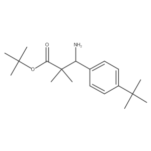 tert-Butyl 3-amino-3-(4-tert-butylphenyl)-2,2-dimethylpropanoate结构式