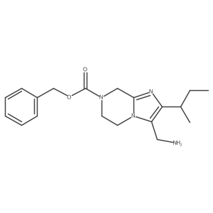Benzyl 3-(aminomethyl)-2-(butan-2-yl)-5H,6H,7H,8H-imidazo[1,2-a]pyrazine-7-carboxylate结构式