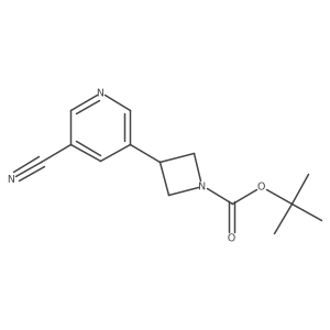 1,1-Dimethylethyl 3-(5-cyano-3-pyridinyl)-1-azetidinecarboxylate Structure