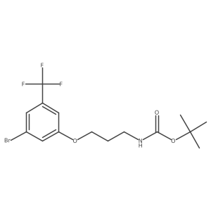 tert-Butyl (3-(3-bromo-5-(trifluoromethyl)phenoxy)propyl)carbamate Structure