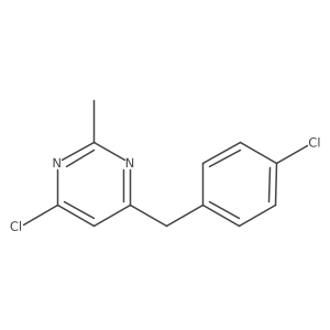 4-Chloro-6-(4-chlorobenzyl)-2-methylpyrimidine Structure
