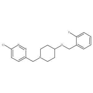 3-Chloro-6-({4-[(2-fluorophenyl)methoxy]piperidin-1-yl}methyl)pyridazine Structure