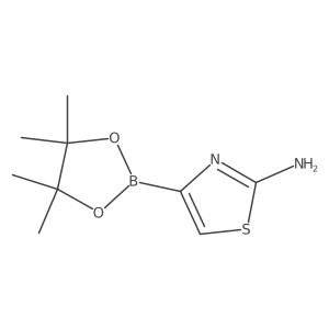 4-(4,4,5,5-Tetramethyl-1,3,2-dioxaborolan-2-yl)-1,3-thiazol-2-amine结构式