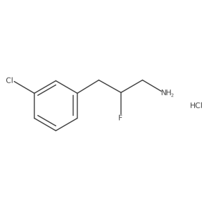 3-(3-Chlorophenyl)-2-fluoropropan-1-amine hydrochloride Structure