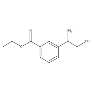 Ethyl 3-(1-amino-2-hydroxyethyl)benzoate结构式
