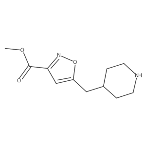 Methyl 5-[(piperidin-4-yl)methyl]-1,2-oxazole-3-carboxylate结构式
