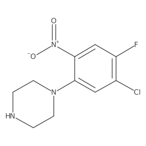 1-(5-Chloro-4-fluoro-2-nitrophenyl)piperazine Structure