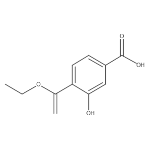 4-(1-Ethoxyethenyl)-3-hydroxybenzoic acid Structure