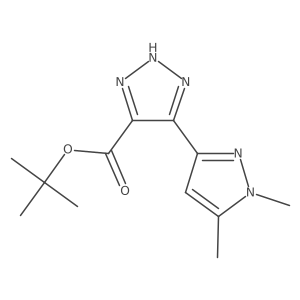 tert-butyl 5-(1,5-dimethyl-1H-pyrazol-3-yl)-1H-1,2,3-triazole-4-carboxylate结构式