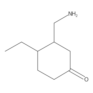 3-(Aminomethyl)-4-ethylcyclohexan-1-one结构式