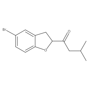 1-(5-Bromo-2,3-dihydro-1-benzofuran-2-yl)-3-methylbutan-1-one结构式