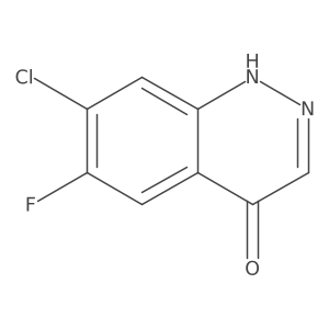 7-Chloro-6-fluoro-1,4-dihydrocinnolin-4-one结构式