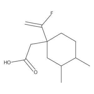 2-[1-(1-Fluoroethenyl)-3,4-dimethylcyclohexyl]acetic acid Structure