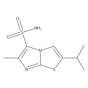 6-Methyl-2-(propan-2-yl)imidazo[2,1-b][1,3]thiazole-5-sulfonamide结构式