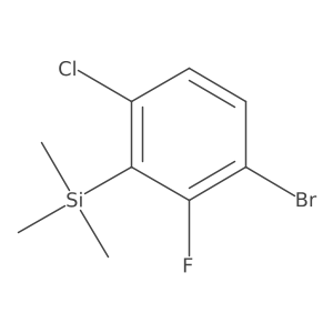 (3-Bromo-6-chloro-2-fluorophenyl)trimethylsilane Structure