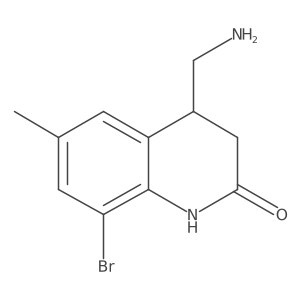 4-(Aminomethyl)-8-bromo-6-methyl-1,2,3,4-tetrahydroquinolin-2-one结构式