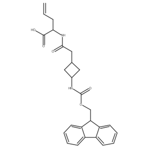 2-{2-[3-({[(9H-fluoren-9-yl)methoxy]carbonyl}amino)cyclobutyl]acetamido}pent-4-enoic acid Structure
