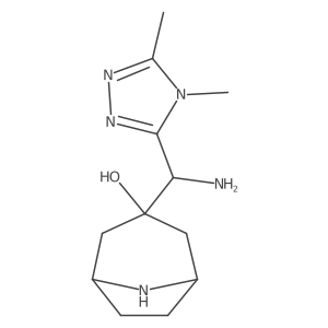 3-[amino(dimethyl-4H-1,2,4-triazol-3-yl)methyl]-8-azabicyclo[3.2.1]octan-3-ol Structure