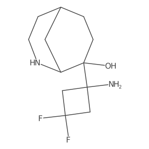8-(1-Amino-3,3-difluorocyclobutyl)-2-azabicyclo[3.3.1]nonan-8-ol结构式
