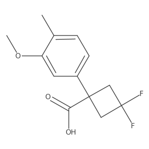 3,3-Difluoro-1-(3-methoxy-4-methylphenyl)cyclobutane-1-carboxylic acid Structure