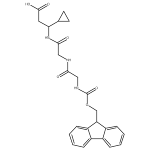 3-cyclopropyl-3-{2-[2-({[(9H-fluoren-9-yl)methoxy]carbonyl}amino)acetamido]acetamido}propanoic acid Structure