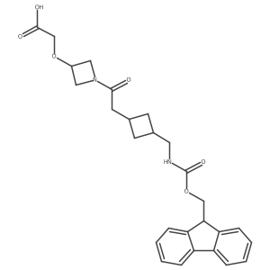 2-{[1-(2-{3-[({[(9H-fluoren-9-yl)methoxy]carbonyl}amino)methyl]cyclobutyl}acetyl)azetidin-3-yl]oxy}acetic acid结构式