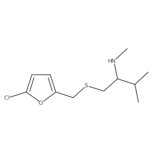(1-{[(5-Chlorofuran-2-yl)methyl]sulfanyl}-3-methylbutan-2-yl)(methyl)amine Structure