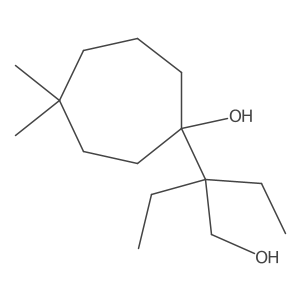 1-(2-Ethyl-1-hydroxybutan-2-yl)-4,4-dimethylcycloheptan-1-ol Structure
