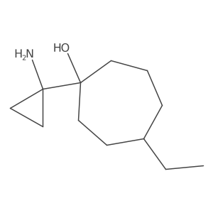 1-(1-Aminocyclopropyl)-4-ethylcycloheptan-1-ol结构式