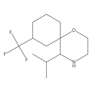 5-(Propan-2-yl)-8-(trifluoromethyl)-1-oxa-4-azaspiro[5.5]undecane结构式