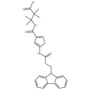 3-{[5-({[(9H-fluoren-9-yl)methoxy]carbonyl}amino)-1,2-oxazol-3-yl]formamido}-2,2,3-trimethylbutanoic acid结构式