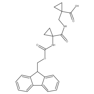 1-({[1-({[(9H-fluoren-9-yl)methoxy]carbonyl}amino)cyclopropyl]formamido}methyl)cyclopropane-1-carboxylic acid结构式