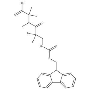 2-[3-({[(9H-fluoren-9-yl)methoxy]carbonyl}amino)-2,2-difluoro-N-methylpropanamido]-2-methylpropanoic acid Structure