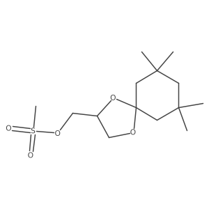 {7,7,9,9-Tetramethyl-1,4-dioxaspiro[4.5]decan-2-yl}methyl methanesulfonate结构式
