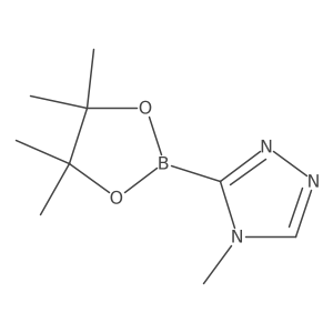 4-Methyl-3-(4,4,5,5-tetramethyl-1,3,2-dioxaborolan-2-yl)-4H-1,2,4-triazole Structure