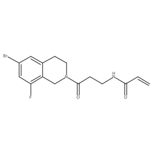 N-[3-(6-bromo-8-fluoro-1,2,3,4-tetrahydroisoquinolin-2-yl)-3-oxopropyl]prop-2-enamide Structure