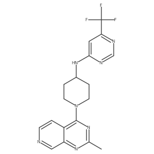 N-(1-{2-methylpyrido[3,4-d]pyrimidin-4-yl}piperidin-4-yl)-6-(trifluoromethyl)pyrimidin-4-amine结构式