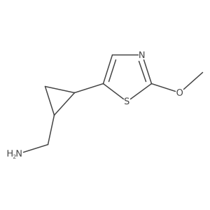 rac-[(1R,2R)-2-(2-methoxy-1,3-thiazol-5-yl)cyclopropyl]methanamine Structure