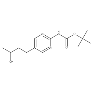 tert-butyl N-{5-[(3S)-3-hydroxybutyl]pyrimidin-2-yl}carbamate结构式