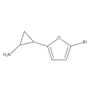 rac-(1R,2R)-2-(5-bromofuran-2-yl)cyclopropan-1-amine结构式
