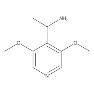 (1R)-1-(3,5-dimethoxypyridin-4-yl)ethan-1-amine结构式