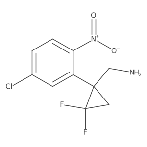 [1-(5-Chloro-2-nitrophenyl)-2,2-difluorocyclopropyl]methanamine结构式